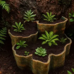 Multi-Layered Corner Plant Pot for Fish Tank, Small Plants Like Succulents and Moss, Mini Aquarium Landscape Decoration, Aquatic Plants