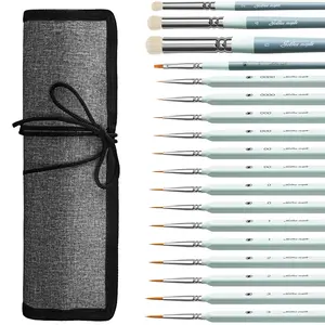 Golden Maple Miniature Paint Brushes Drybrush-18PCS Micro Detail Paint Brush Set