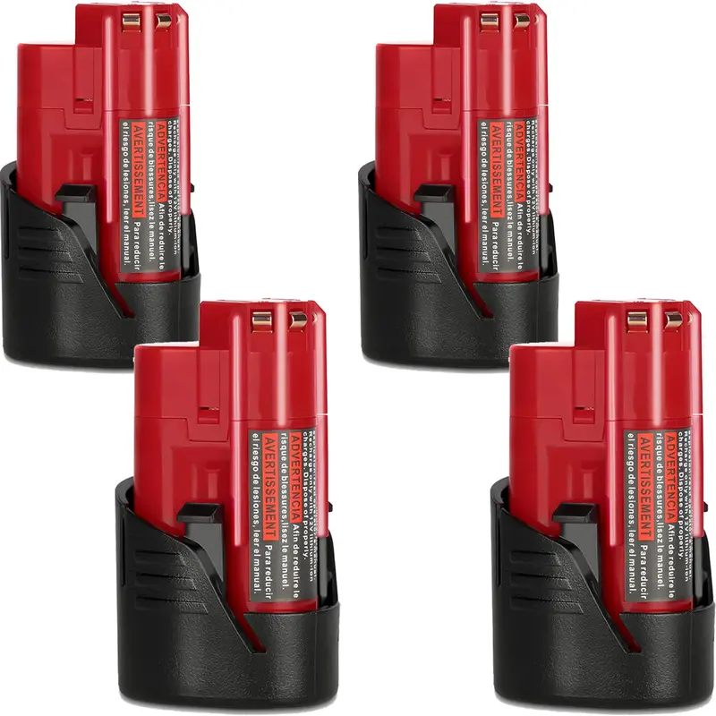 KUNLUN 12V Lithium Power Tool Battery Compatible with Milwaukee 12V & 48-11-2401/2412/2411/2420/2440 Cordless Tools, Portable, 3Ah Capacity, 3Ah Packs Keep Jobs Moving, Short-Circuit Safe, 30 Days Money-Back Guarantee