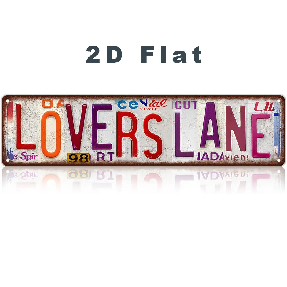 Vintage love-themed street sign wall decor, pink metal aluminum sign, a perfect gift for women/girls. Size: 16 x 4 inches. Ideal for room decoration.