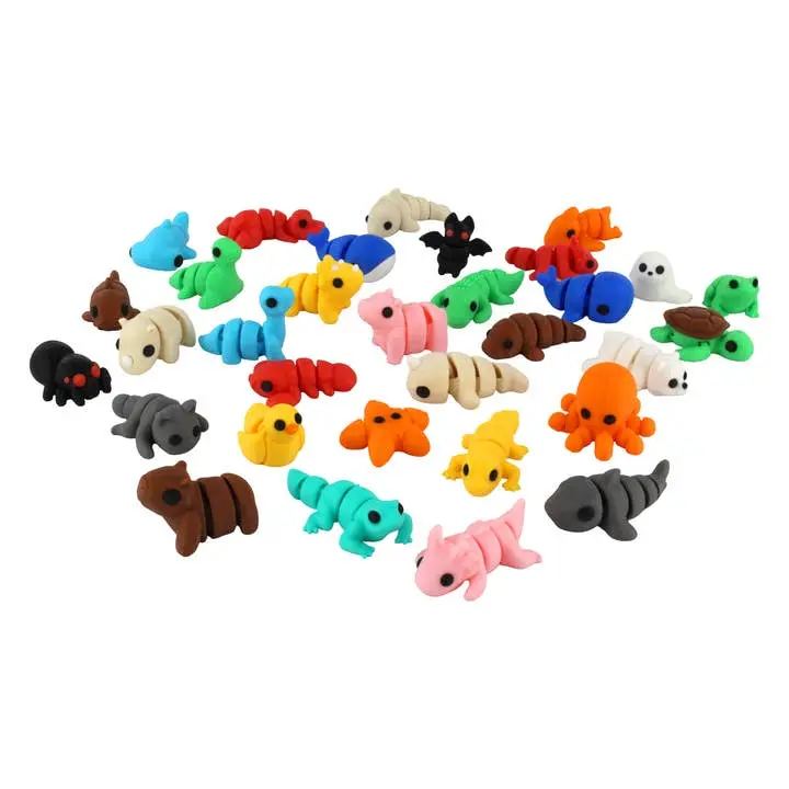 PowerTRC 3D Printed Cute Articulated Animals – Mixed Pocket Pets（12 pcs/Random Style）