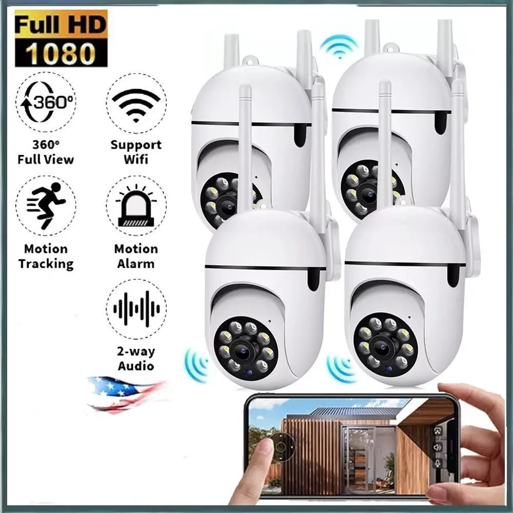 4-Pack Wireless 5G WiFi Security Camera System Smart Outdoor Night Vision 1080P