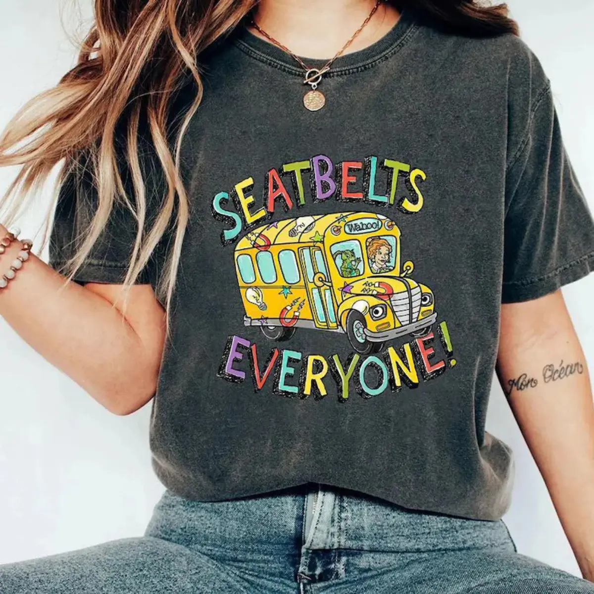 Miss Frizzle-Inspired T-Shirt, Funny Teacher Tee, Back to School Shirt, Seatbelts Everyone Shirt, Weekday Teacher Outfit