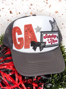 Saturdays In Athens Otto Charcoal Gray and White Trucker Hat