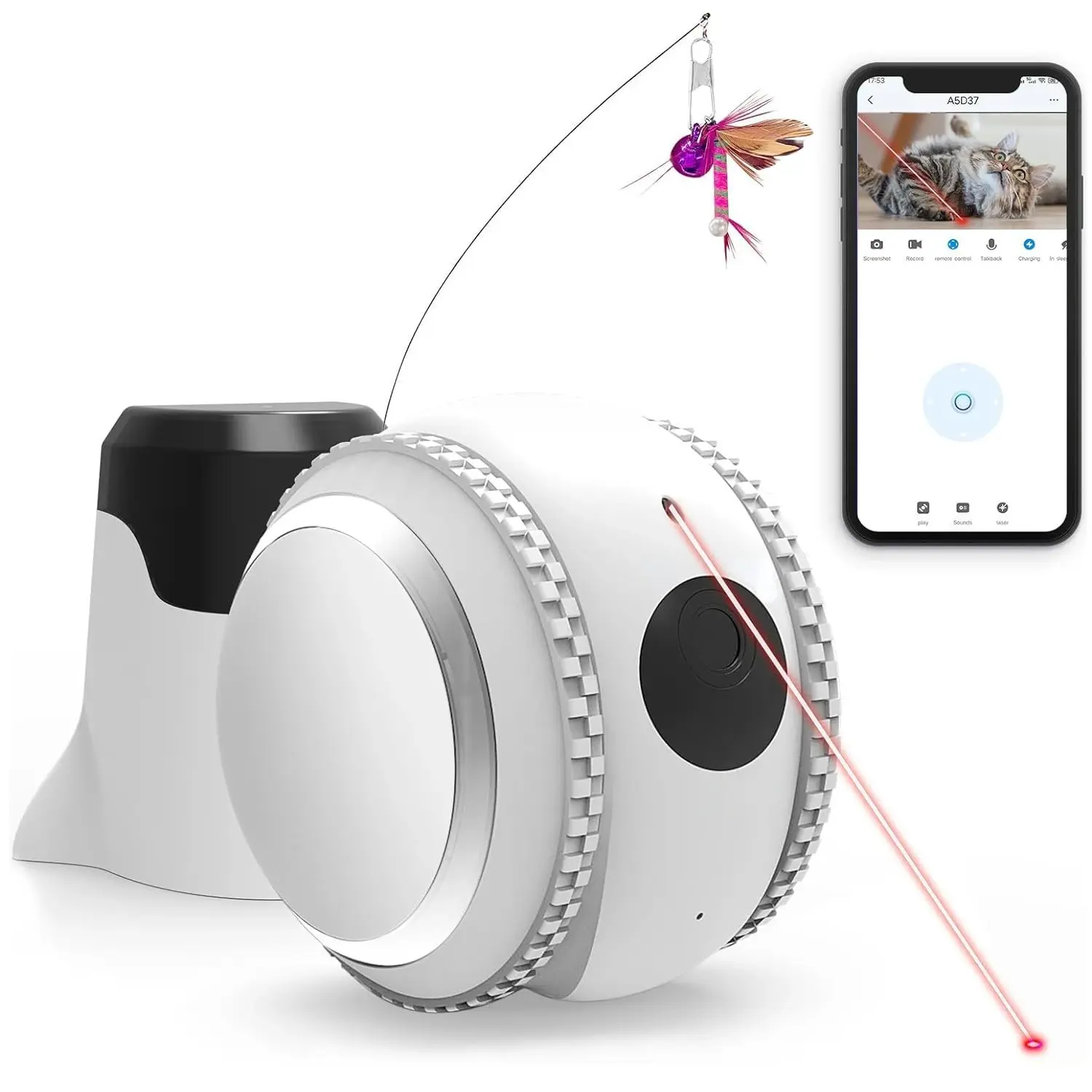 SpyWfi Rolling Petpal Robot Night Vision Security Camera 4K UHD WiFi