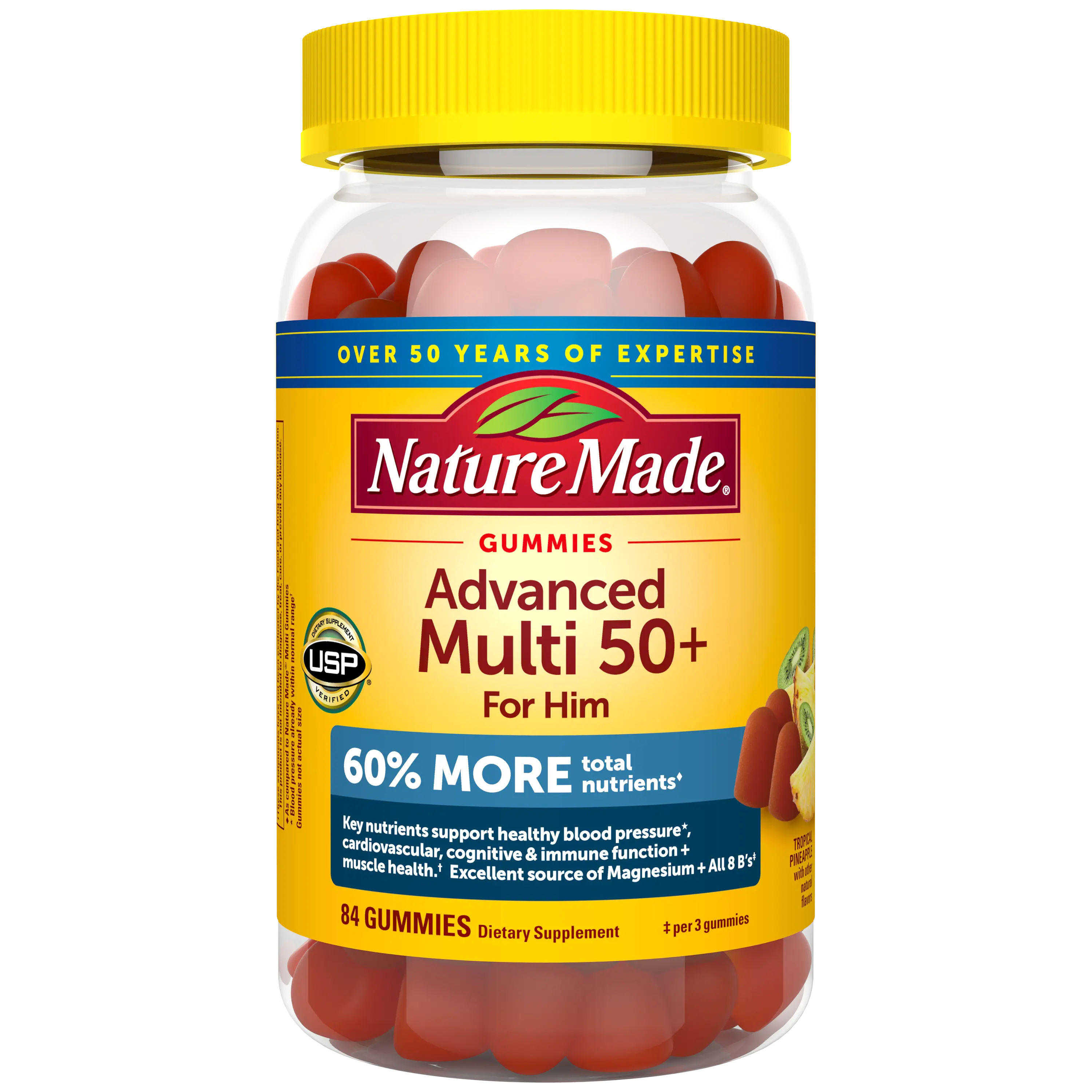 Advanced Multivitamin 50+ For Him Gummies