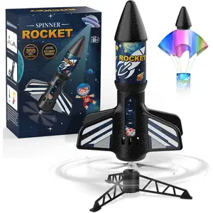 Rocket Launcher for Kids, Self Launching Motorized Air Rocket Toy, Outdoor Toys for Ages 8-12, Model Rockets with Parachute Safely Land, Spaceship Launch up to 200 ft Birthday Gifts for Boys
