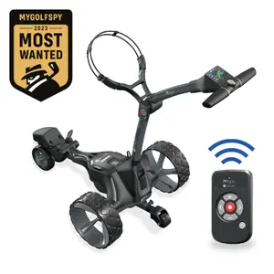 Motocaddy M7 GPS Remote Electric Caddy - Award-Winning Technology, 3.5" Touchscreen Display, Full-Hole Mapping, GPS Performance Plan Trial Included