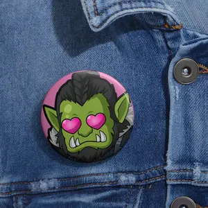 Hearteyes Earl Custom Pin Buttons