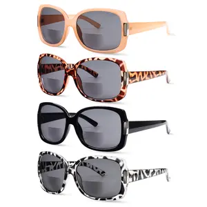 ZOELEAD Bifocal Sunglasses for Women Reading Sunglasses 4 Pack Sun Readers Glasses Fashion Oversized Sun Readers Outdoor Reading Glasses UV400 Protection +2.0