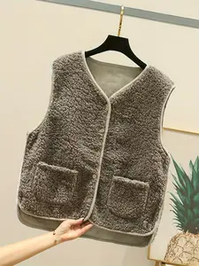 Fashion Fleece Casual New Vest Jacket Gilet Outdoor Indoor Commute, Stylish Plush Outerwear for Men & Women, Versatile Winter Coat
