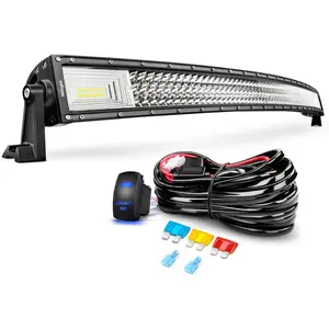 Nilight 52Inch 783W Curved Triple Row Flood Spot Combo Beam Led Bar 78000LM Driving Lights with 12AWG Heavy Duty 12V 5Pin Rocker Switch Wiring Harness Kit-1 Lead,waterproof light pod Automotive  dealsforyoudays
