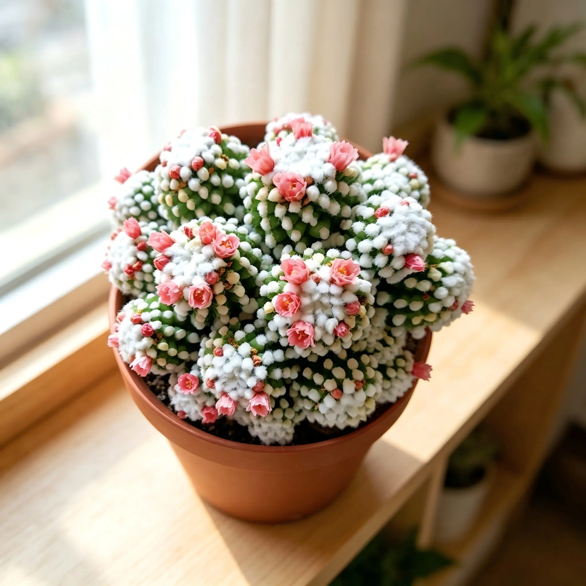 Mammillaria Vagaspina Craig Live Cactus, Spiky-Texture Succulent with Blooming Potential, Indoor Desert Decor, Beginner-Friendly Gift for Cactus Enthusiasts
