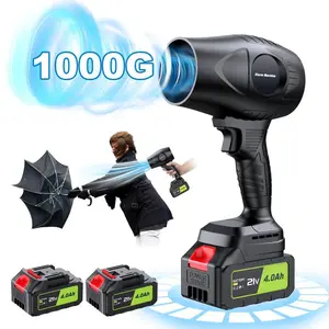 YUQUESEN- Turbo Jet Blower Electric Cordless Leaf Blower Handheld with 2 4.0Ah Batteries & Charger for Patio Cleaning Car Drying Dust Removal Lightweight Design - Home