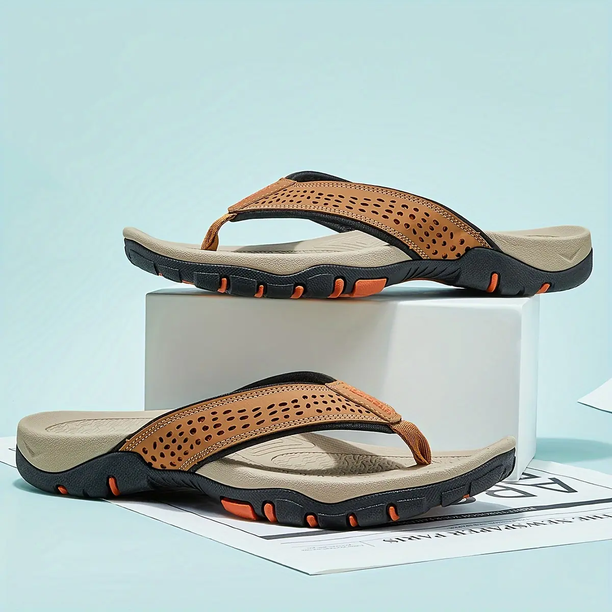 [Comfortable Sports Slipper] Comfortable Men's Sports Slipper - Casual Split-Toe Sandals - Outdoor Slippers for Spring/Summer Beach Walking Shoes