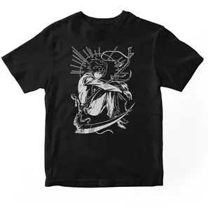Anime Japanese Vintage Graphic Tee, L Ryuzaki Tee, Death Note Shirt, Manga Anime Shirt, Unisex T-Shirt, Anime Clothing, Giff for Men, Gift For Women Top Menswear Womenswear Streetwear
