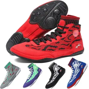2024 New Men’s Wrestling Shoes – Non-Slip, Breathable Boxing/Wrestling Training Sneakers, Wear-Resistant Combat Footwear