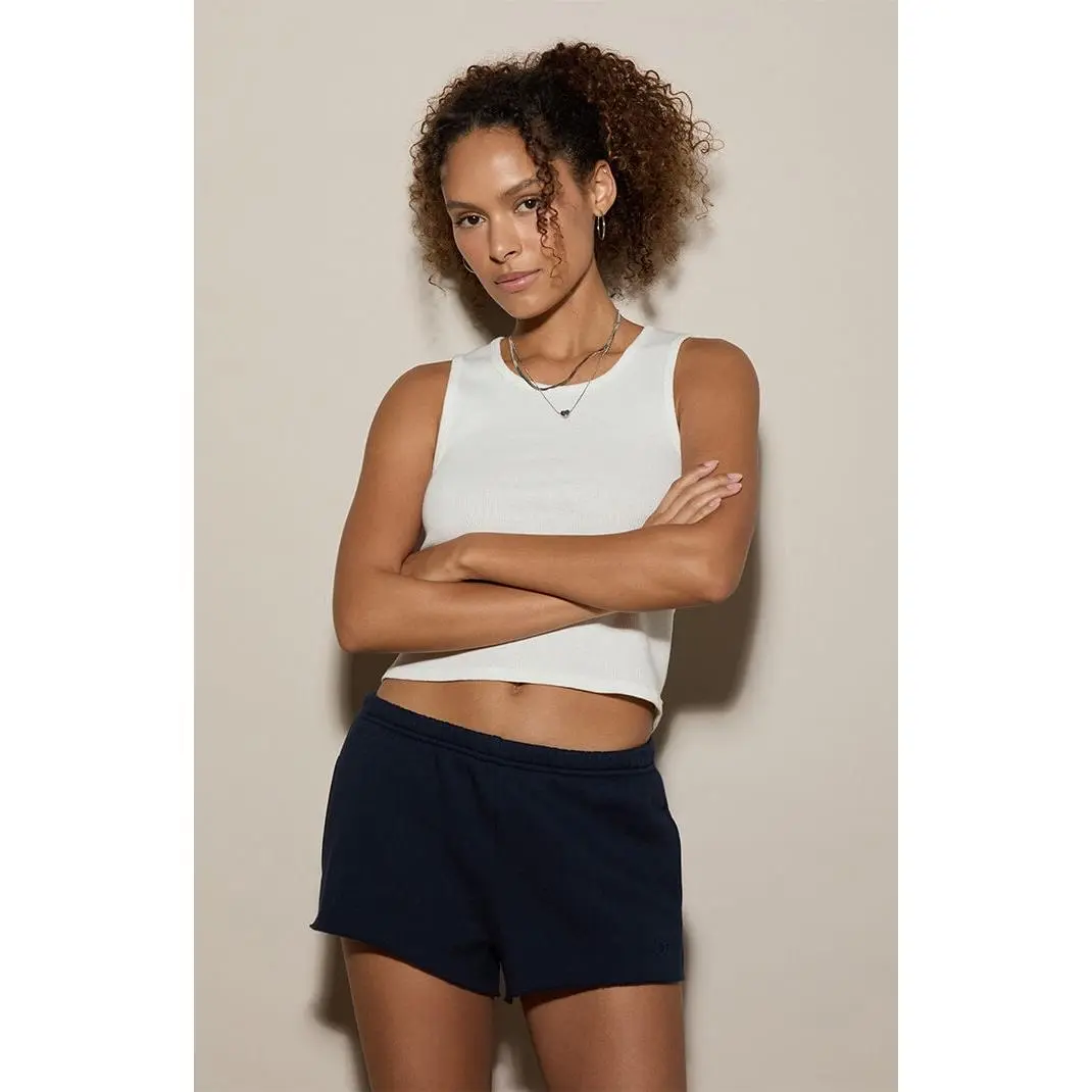 Pacsun Women's Navy Ultra Soft Fleece Classic Sweat Shorts