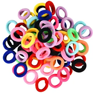 Small Elastic Hair Ties for Girls - Multicolor Rubber Ponytail Holders (Fashion Hair Accessories)
