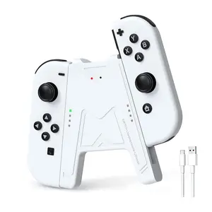 Jemdo for Switch Joy-Con Charging Grip with 1200mAh Battery - Portable Charging Solution Compatible with Controller JoyCons, 1M USB-C Charging Cable