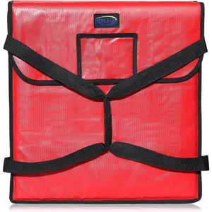 50097 Insulated Pizza Delivery Bag, 20 by 20 by 5-Inch, Red
