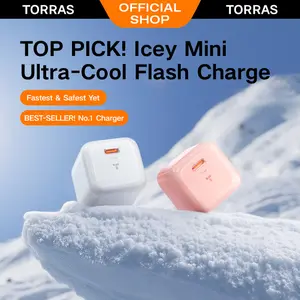 TORRAS GaN 30 W USB C Charger Block [Safe Fast Charging] PD 3.0 Type C Wall Charger Compatible with iPhone 16 15 14 13 12 Pro, Pro Max, Plus, Samsung Galaxy, iPad Air, Mini, Pro, White Smartphone