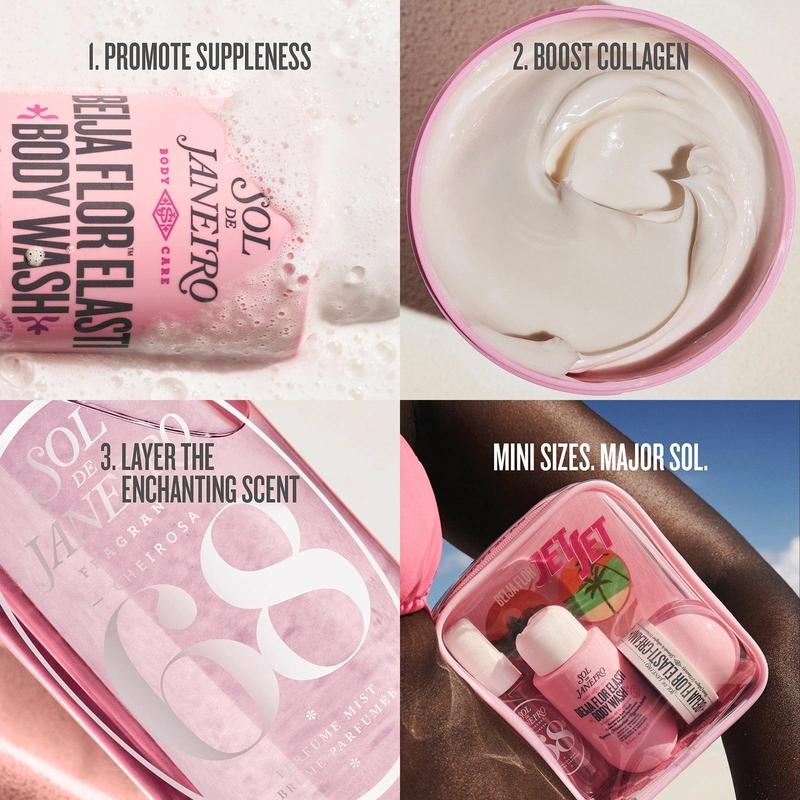 Sol de Janeiro Beija Flor Jet Set - Travel-Friendly Body Wash, Elasti-Cream & Cheirosa 68 Perfume Mist Kit