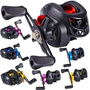 Sougayilang Fishing Reels 4 Color 7.2:1 Ratio Baitcaster Reel Baitcasting Fishing Reels Front Drag Spinning Reel Casting Fishing Reel Outdoor Fishing