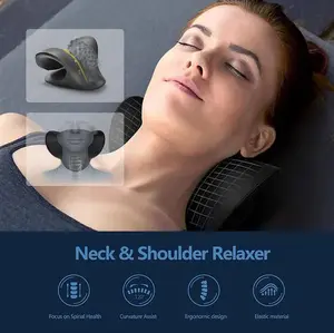 17Well Neck Stretcher Pillow - Neck and Shoulder Relaxer neck massager - 100% memory foam Consave Convex Design - Cervical Traction Device for Pain Relief & Spine Alignment aneros massager neck shoulder Comfort Body Care