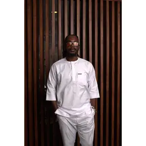 White 3/4 Sleeve Kaftan