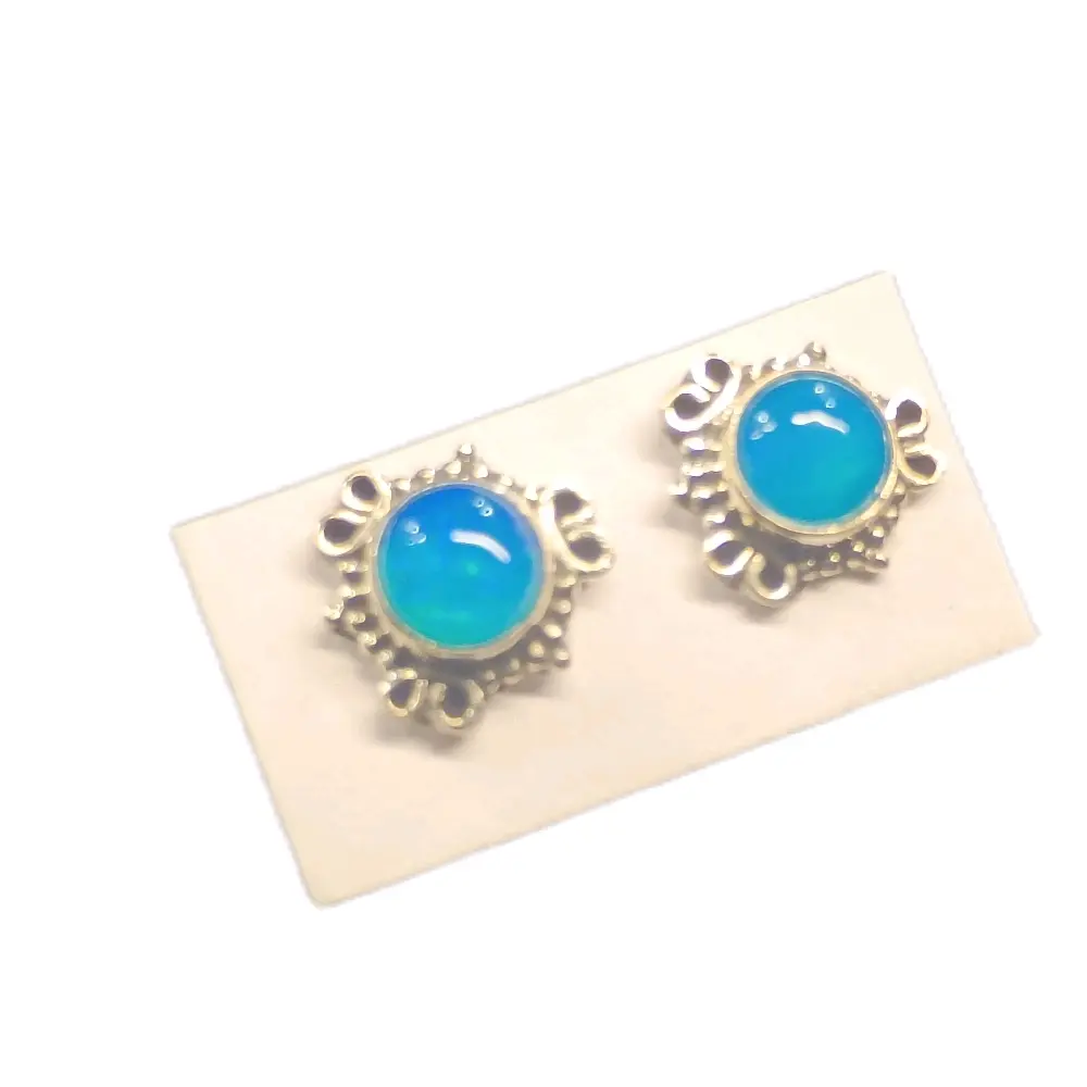 Natural Paraiba Opal Earrings