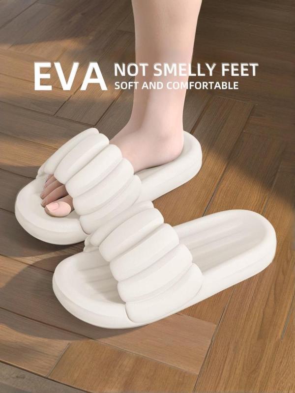 Women's Eva Flat Non-Slip Bath Slippers, Soft Indoor Outdoor Casual Shoes, Unisex Comfortable Home Footwear, Simple Style, Soft Sole Slippers, Lightweight Slippers