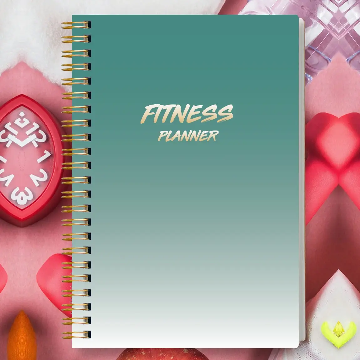 A5 Fitness Plan Book, Workout Training Log Notebook, Fat Loss Shape Goal Tracker, Spiral Coil Workout Planner, Exercise Journal