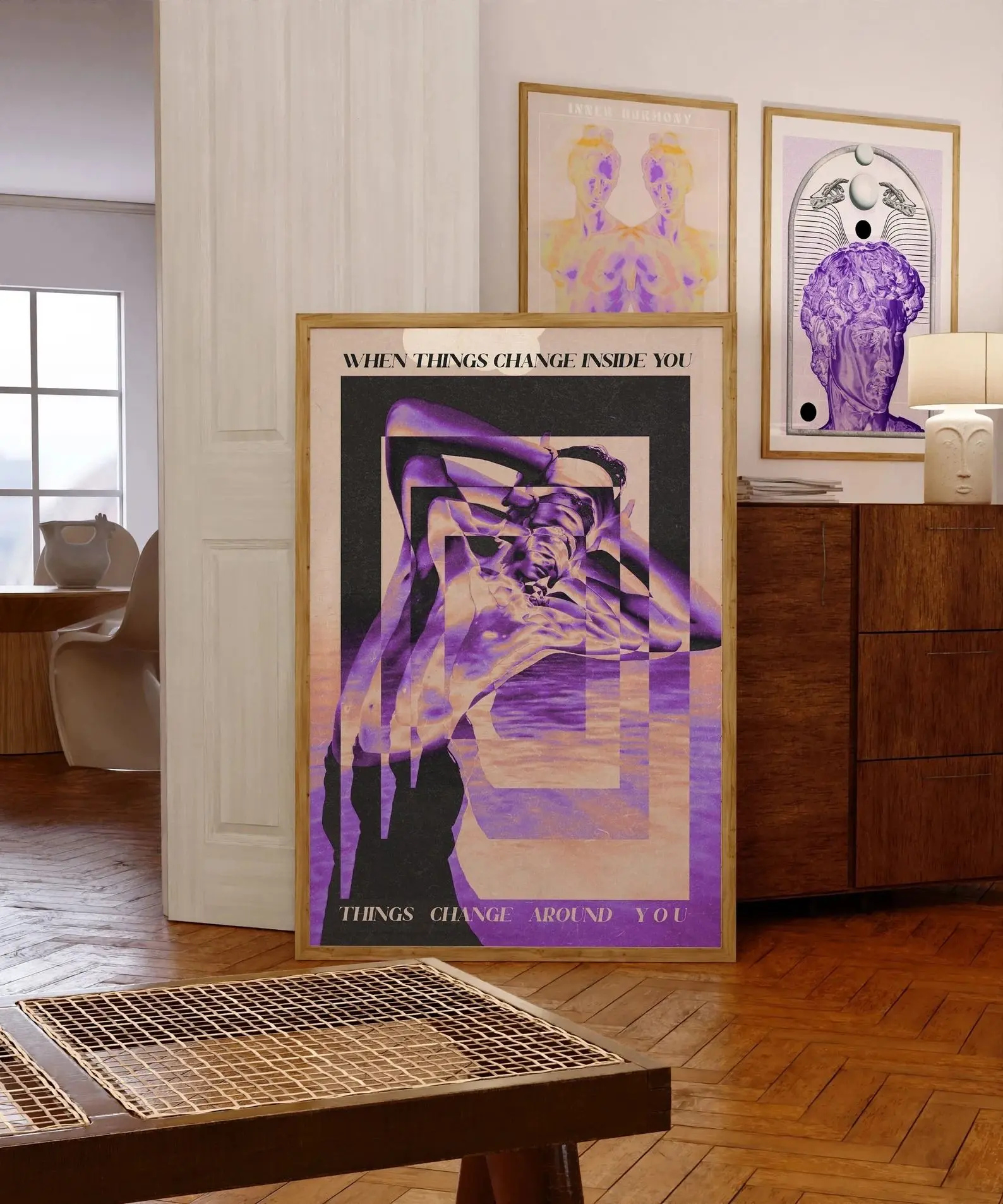[SALE UP TO 30%] 70s Psychedelic Aura Art Print Retro Hippie Room Decor Digital Download