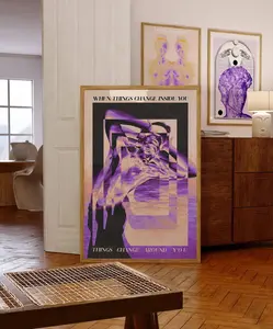 [SALE UP TO 30%] 70s Psychedelic Aura Art Print Retro Hippie Room Decor Digital Download