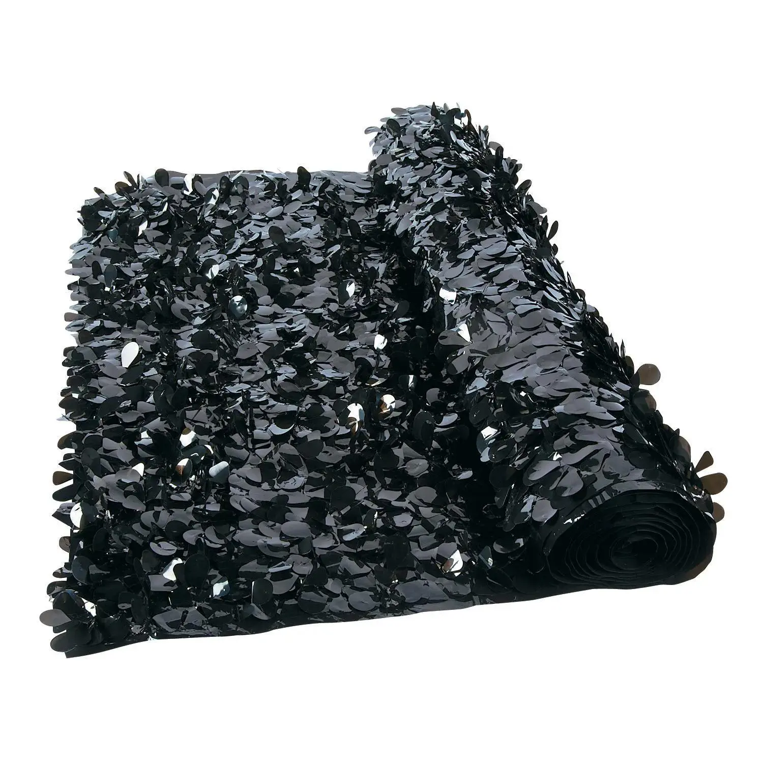 3 Ft. x 15 Ft. Black Vinyl Floral Sheeting Backdrop Decoration, Party Decor, Decor For Weddings