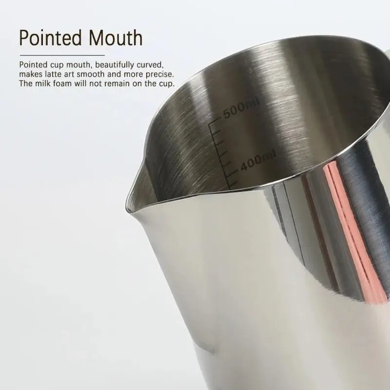 Coffee Milk Frothing Jug Latte Art Milk Frother Pitcher Stainless Steel Kitchenware Measurement Jug Espresso Barista Tool Coffee Accessories