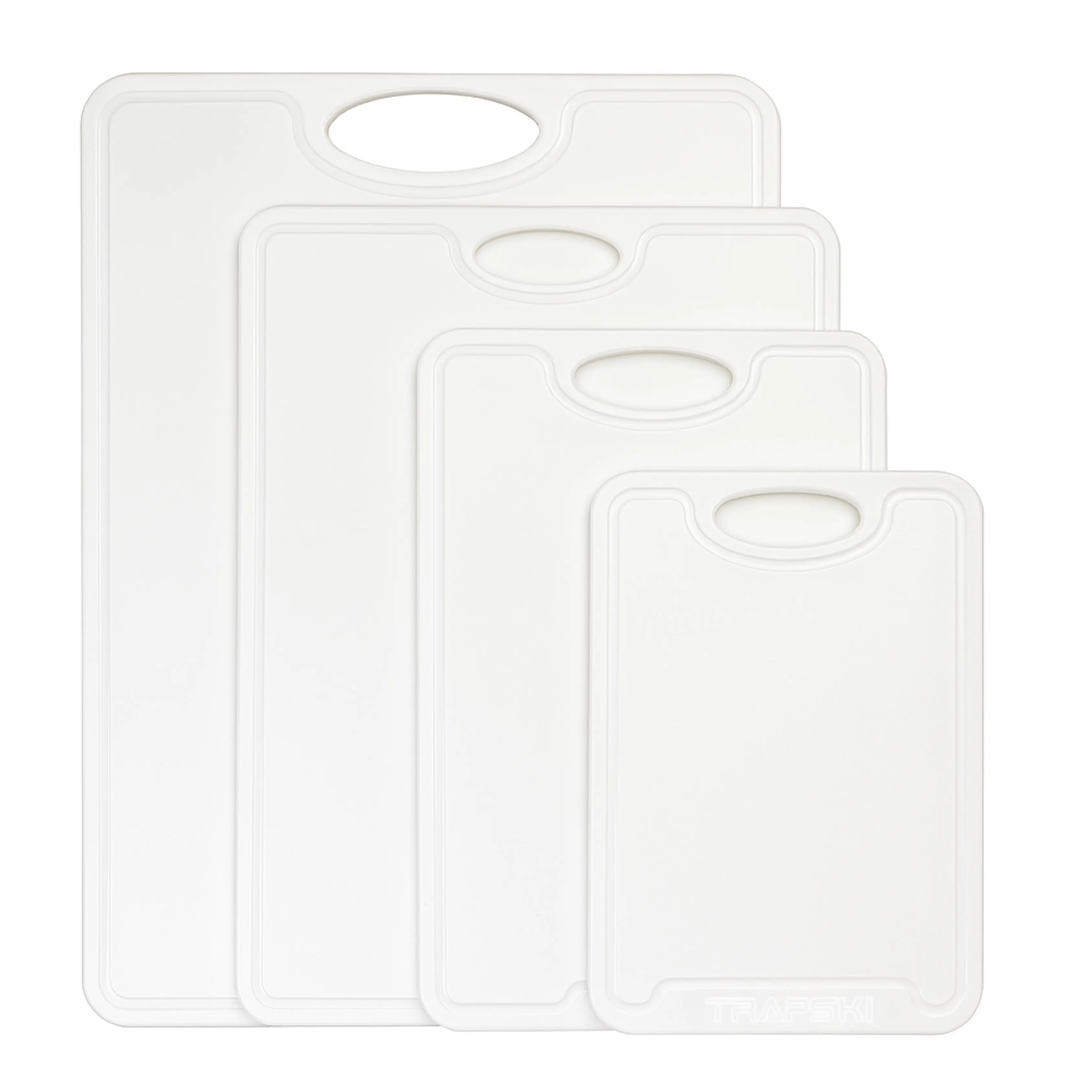 TRAPSKI 3/8 Inch Thick HDPE Cutting Boards | Food-Grade | Juice Grooves