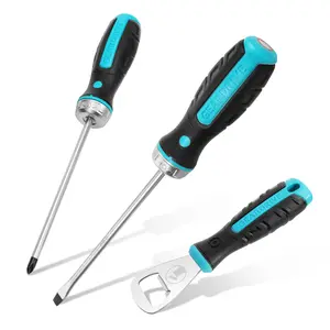 #fathersdaygift GEARDRIVE 3pcs Ratcheting Magnetic Screwdriver Set With Bottle Openers - Metal, No Power Needed