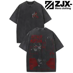Arthur Morgan Red Dead Redemption 2 Vintage Washed Oversized T-Shirt RDR2 Arthur Morgan Western Retro Washed Streetwear Graphic Tee