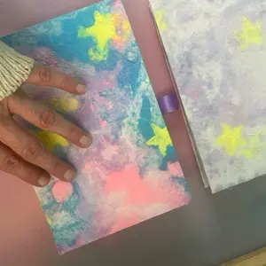 Hardcover Handmade Paper girl w0nder paper co. Blank Page Journal, 1 Inch thick Custom Made to Order