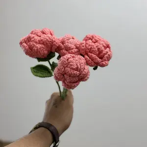 Flower For Your Friend Yarn Decorative Gift for Friends Symbolizing Friendship and Affection Perfect for Special Occasions