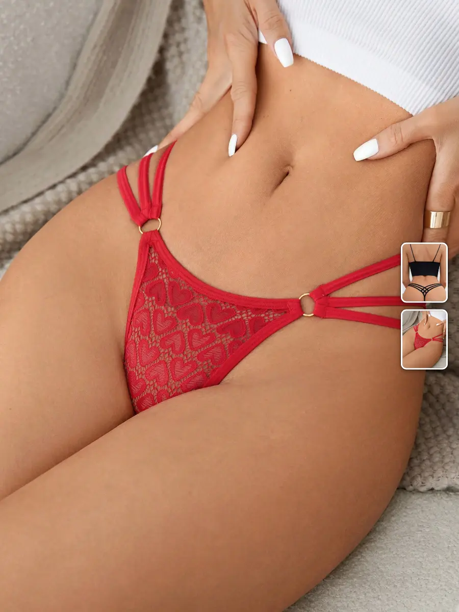 G-String Thong Ring Linked Cut Out Sexy Lingerie Intimate Apparel Date Night