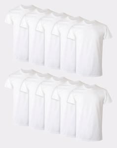 Hanes Men's Cotton Undershirt Super Value Pack Moisture-wicking White 10-pack Underwear Multi Comfortable Fit Soft Stretch Fabric Breathable 2135z0