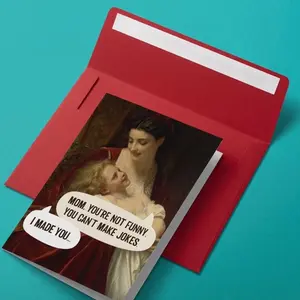 Mom Joke - Funny, Sarcastic Mother's Day Card, Greeting Card with Envelope