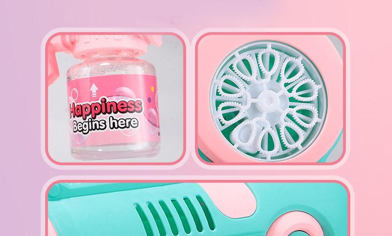 Space Bubble Gun Toy, Handheld Bubble Maker, Fun Outdoor Play Equipment for Kids, Durable Design for，Gift for boys and girls