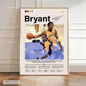 [Sale Up to 45%] Kobe Poster,Basketball Print, Decor Basketball Artwork, Wall Art,Iconic Athlete