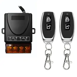 433mhz Universal Wireless Remote Switch, 220v Single Channel Relay Receiver with 2 Transmitters, Garage Door, Electric Curtains, Lighting