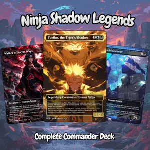 Ninja Shadow Legends Anime MTG Proxy Deck | 100 Card EDH | Dark Fantasy Cat Proxy EDH