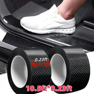 High-Intensity Carbon Fiber Car Door Edge Guard Strip, Ultimate Anti-Scratch & Chip Protection, UV Resistant, Weatherproof for Auto Exterior Handlaid  Carbon Durable Vinyl Protective Film CTM Windshield Banner